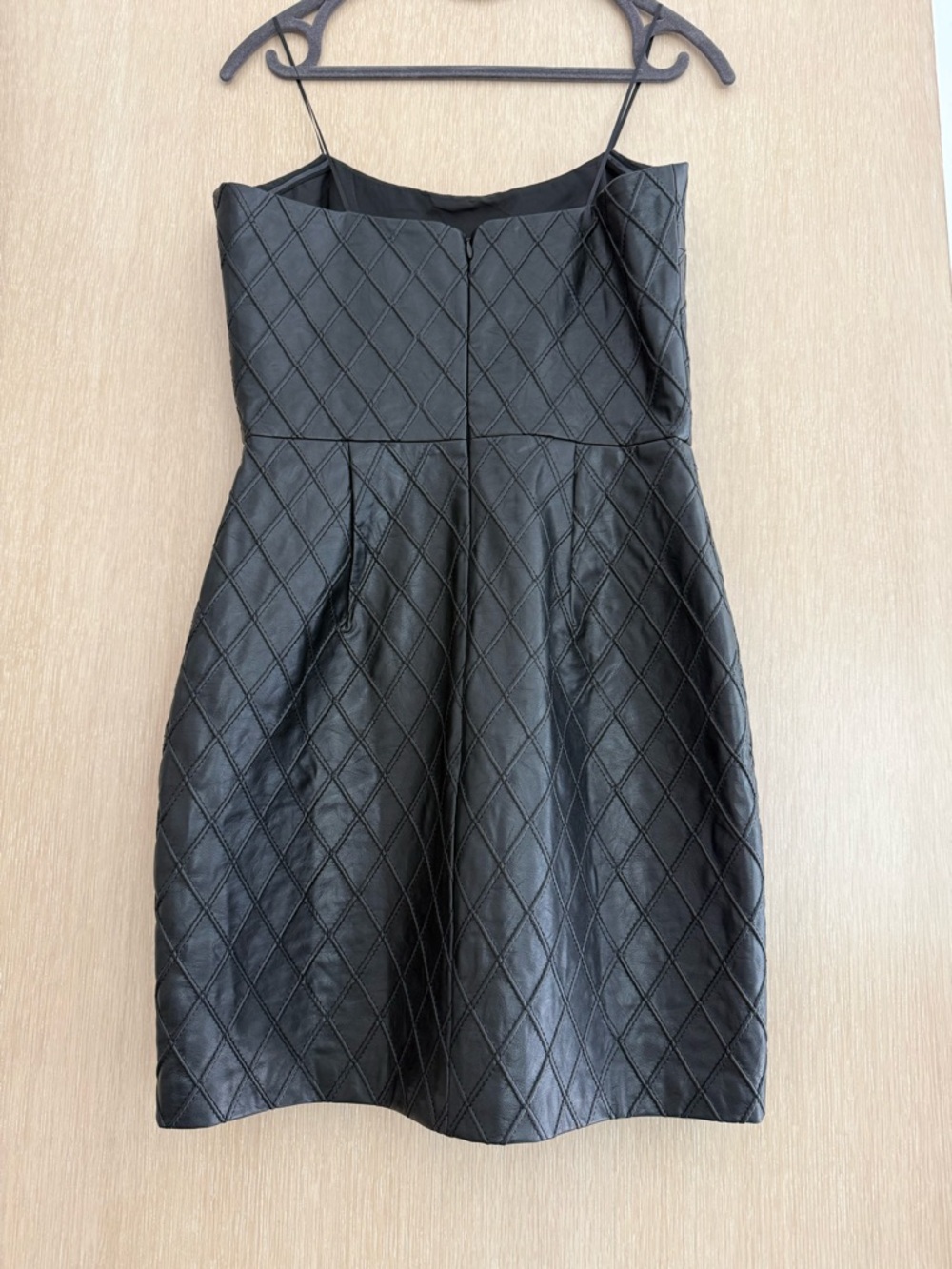 Amanda Uprichard Keisha Faux Leather Mini Dress in Black size S - Picture 6 of 8